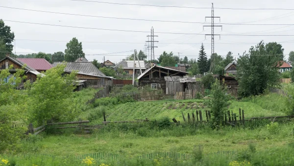 Ein Dorf in Sibirien
