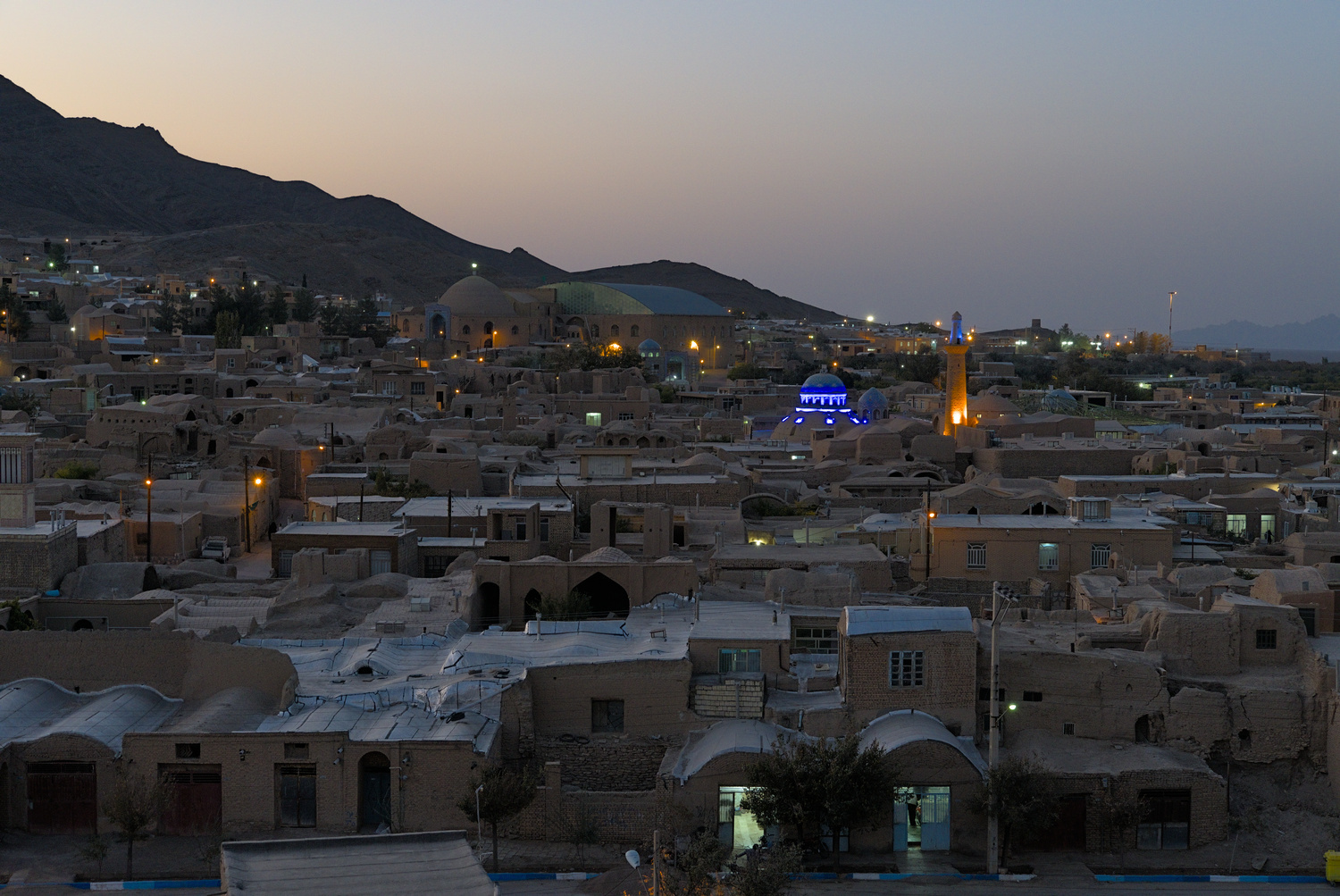 Nadushan am Abend - Panorama.