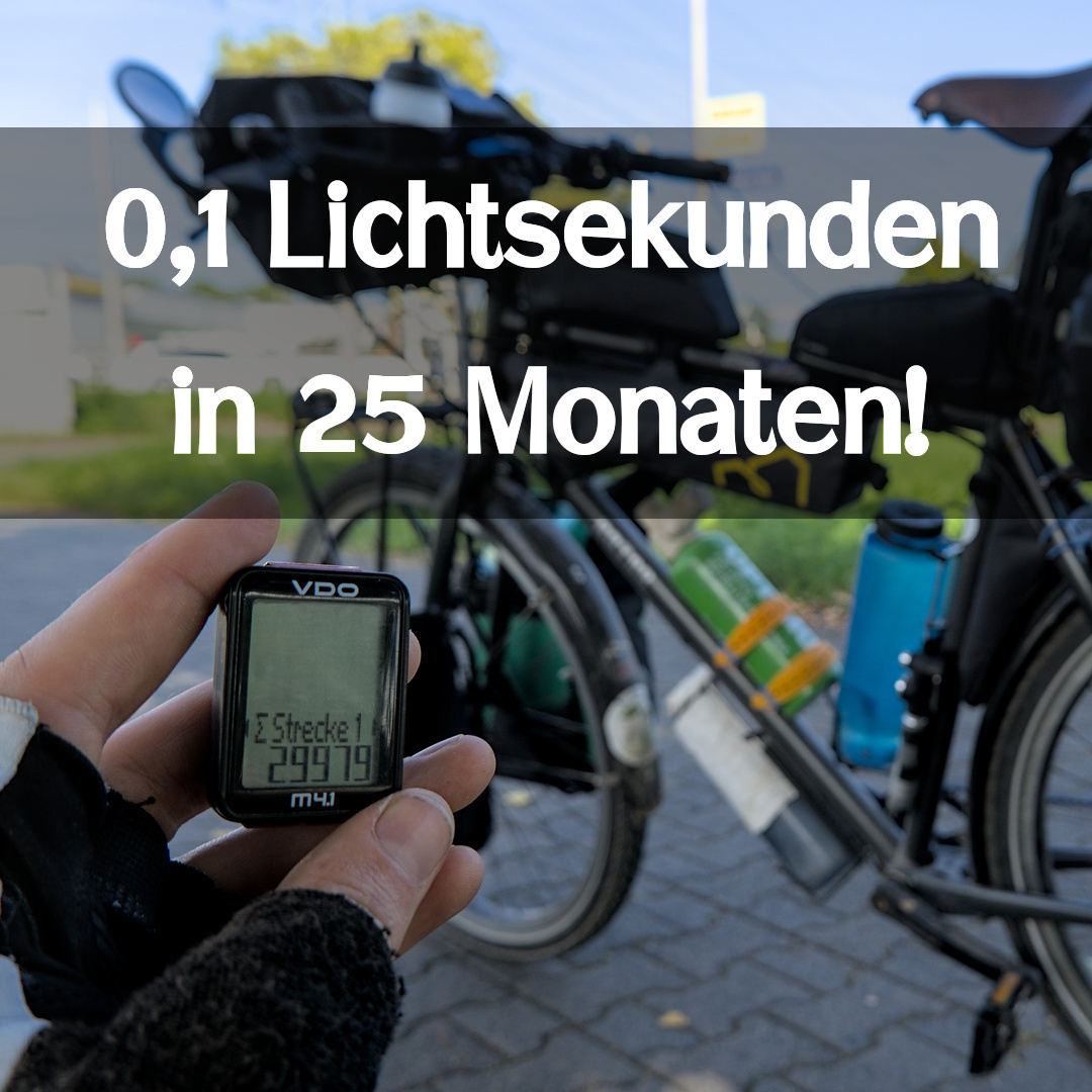 0,1 Ls in 25 Monaten – Langsamer als das Licht